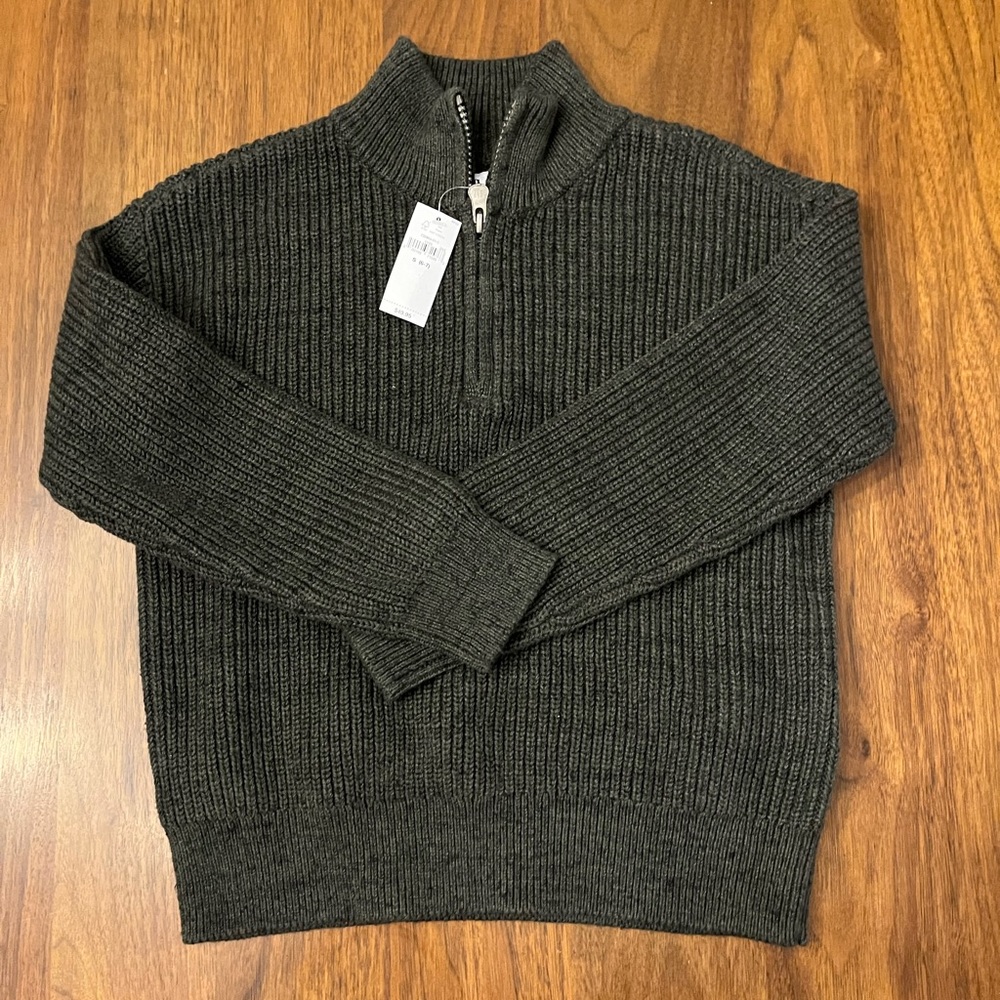 NWT Gap 6/7 Quarter Zip Boys Sweater